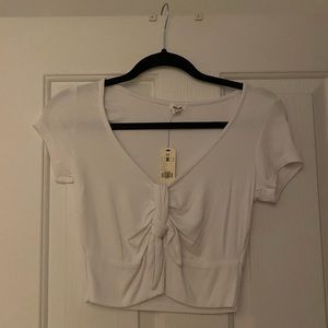 Garage Crop Tee w/ Tie Detail - NWT - Size M